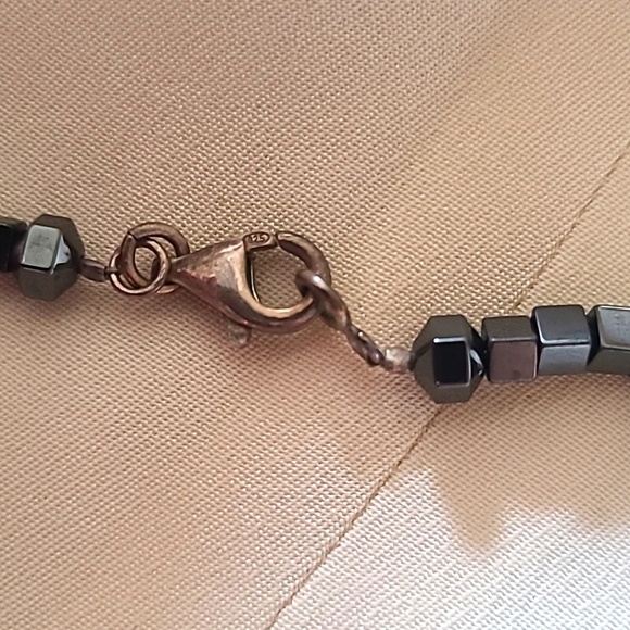 925 Silver HEMATITE, MARCASITE NECKLACE - Picture 4 of 6